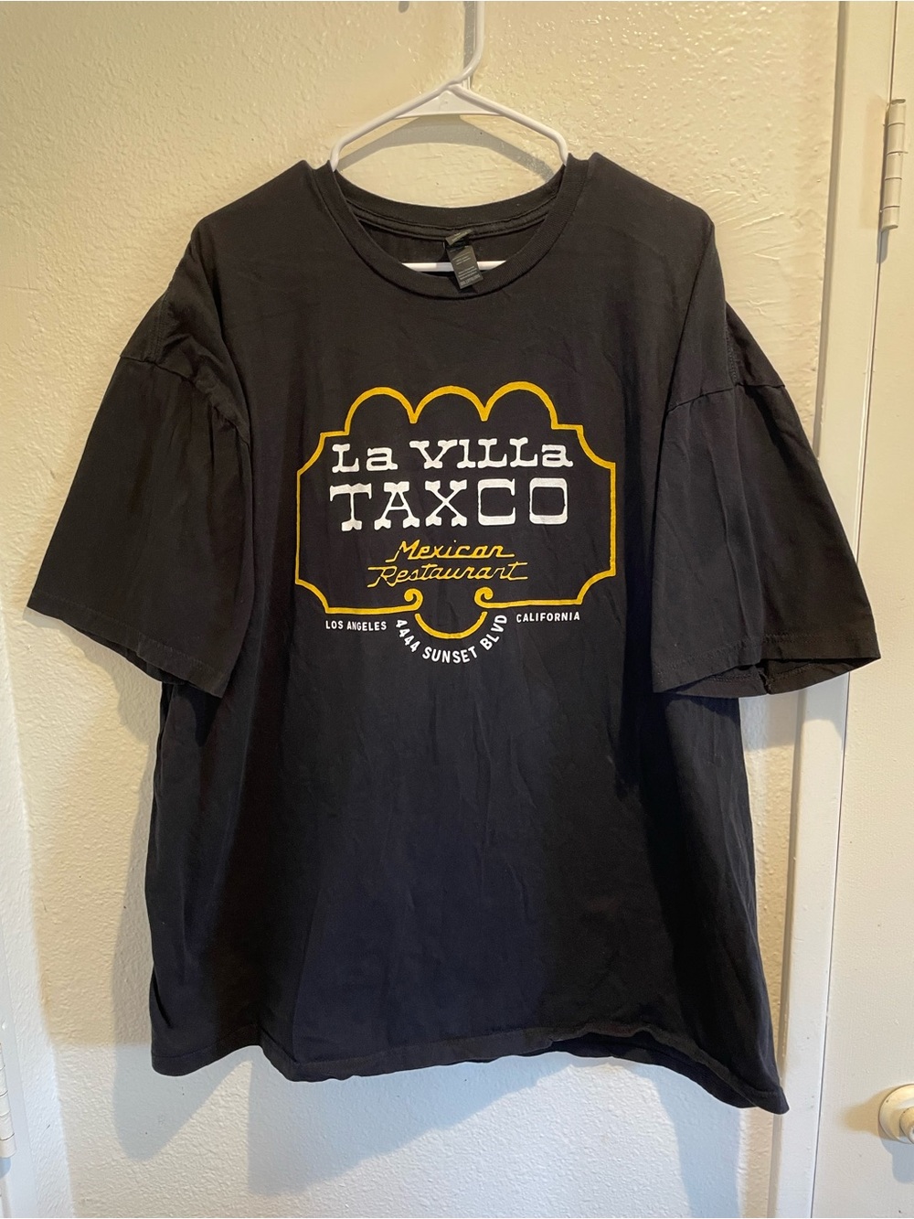 Gildan Softstyle La Villa Taxco Logo Graphic Tee Black Short Sleeve 3XL